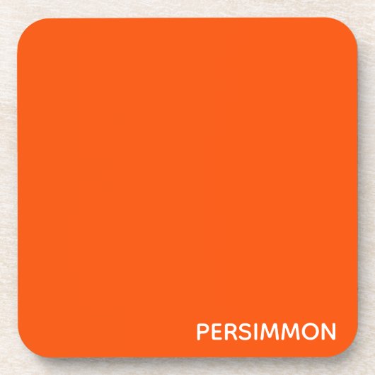 Persimmon rode kleurnaam bier onderzetter (Voorkant)