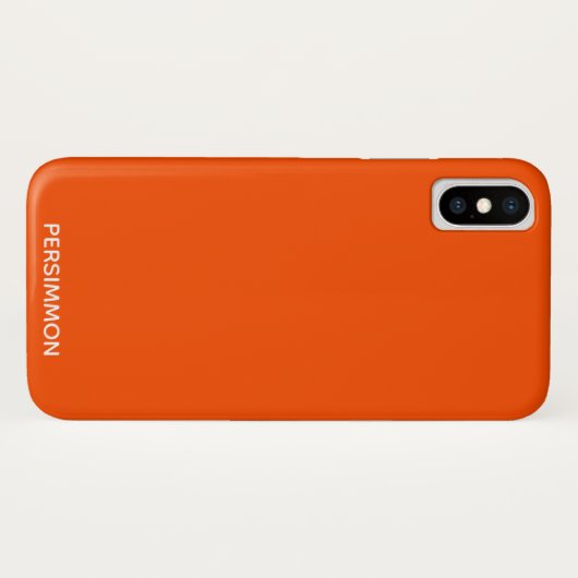 Persimmon rode kleurnaam Case-Mate iPhone case (Achterkant (horizontaal))