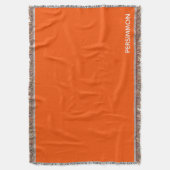 Persimmon rode kleurnaam deken (Voorkant Verticaal)