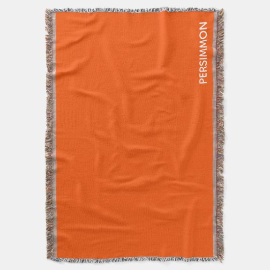Persimmon rode kleurnaam deken (Voorkant Verticaal)