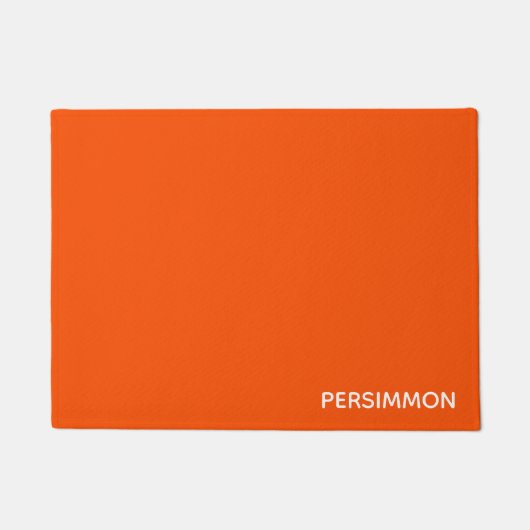 Persimmon rode kleurnaam deurmat (Voorkant)