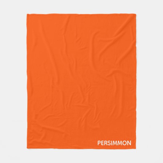 Persimmon rode kleurnaam fleece deken (Voorkant)