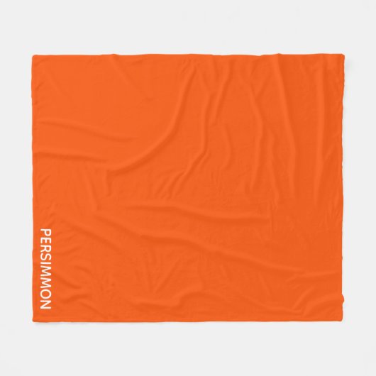 Persimmon rode kleurnaam fleece deken (Voorkant (Horizontaal))