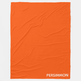 Persimmon rode kleurnaam fleece deken