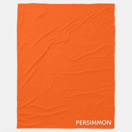 Persimmon rode kleurnaam fleece deken (Voorkant)