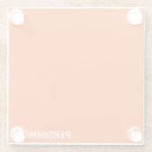 Persimmon rode kleurnaam glazen onderzetter (Achterkant)