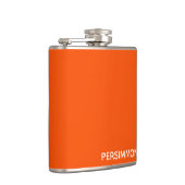 Persimmon rode kleurnaam heupfles (Rechts)