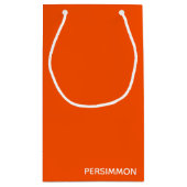 Persimmon rode kleurnaam klein cadeauzakje (Achterkant)