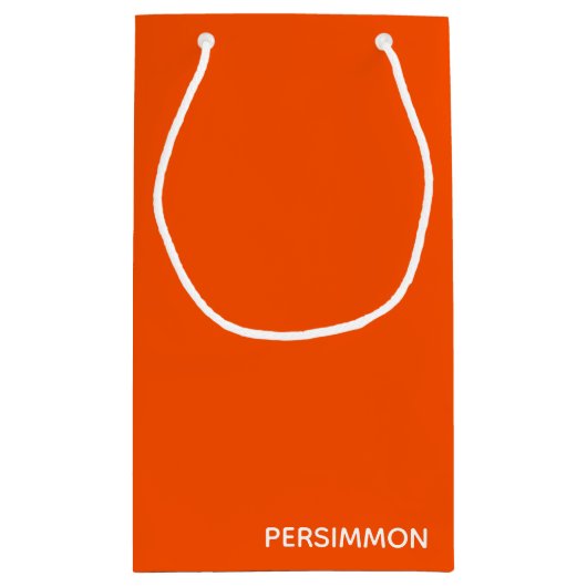 Persimmon rode kleurnaam klein cadeauzakje (Achterkant)