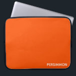 Persimmon rode kleurnaam laptop sleeve<br><div class="desc">Persimons, of haaienvruchten, hebben een intense oranje-rode kleur.</div>