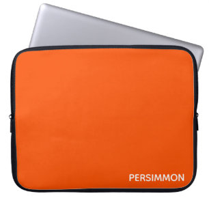 Persimmon rode kleurnaam laptop sleeve