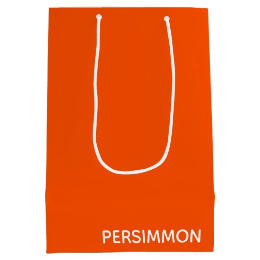 Persimmon rode kleurnaam medium cadeauzakje (Achterkant)