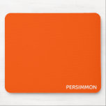 Persimmon rode kleurnaam muismat<br><div class="desc">Persimons,  of haaienvruchten,  hebben een intense oranje-rode kleur.</div>