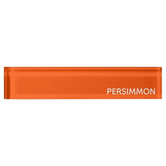 Persimmon rode kleurnaam naambordje (Voorkant)
