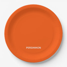 Persimmon rode kleurnaam papieren bordje