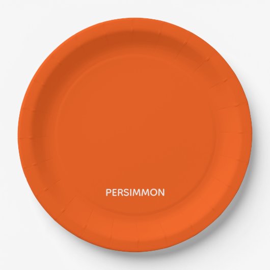 Persimmon rode kleurnaam papieren bordje (Voorkant)