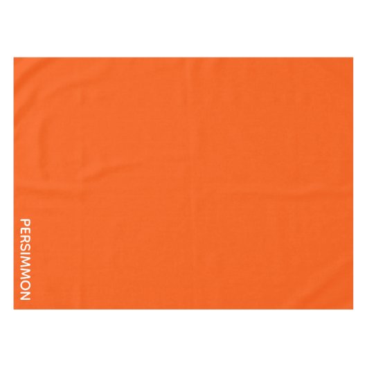 Persimmon rode kleurnaam tafelkleed (Voorkant (Horizontaal))