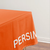 Persimmon rode kleurnaam tafelkleed (Voorbeeld)