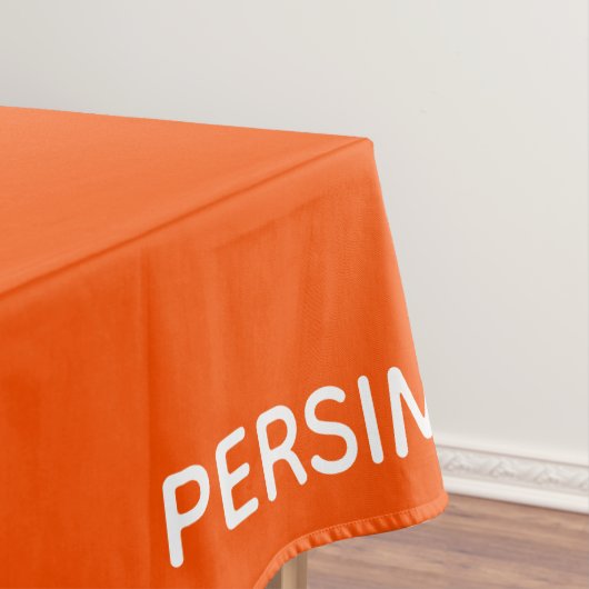 Persimmon rode kleurnaam tafelkleed (Voorbeeld)