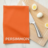 Persimmon rode kleurnaam theedoek (Quarter Fold)