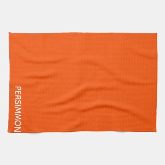 Persimmon rode kleurnaam theedoek (Horizontaal)