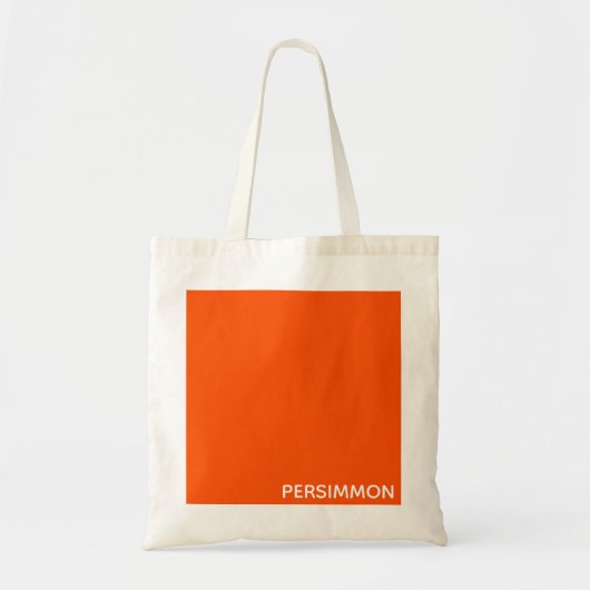 Persimmon rode kleurnaam tote bag (Voorkant)