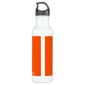 Persimmon rode kleurnaam waterfles  (Achterkant)