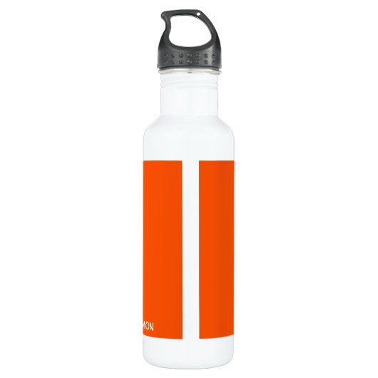 Persimmon rode kleurnaam waterfles  (Achterkant)