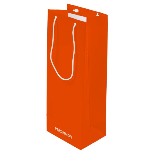 Persimmon rode kleurnaam wijn cadeautas (Voorkant Gekanteld)