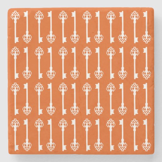 Persimmon Victoriaans Keys Stenen Onderzetter (Voorkant)
