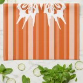 Persimmon Victoriaans Stripe met Butterfly Theedoek (Gevouwen)