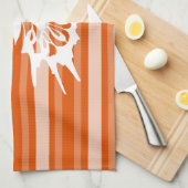 Persimmon Victoriaans Stripe met Butterfly Theedoek (Quarter Fold)