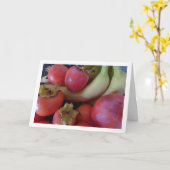 Persimmon Vruchten en Bananen Kaart (Gele Bloem)