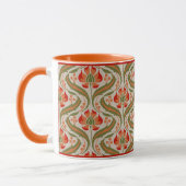 Persimmon Wildbloemen Damask Coffee Mok (Links)