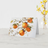 Persimmons bij Waterverven Kaart (Gele Bloem)