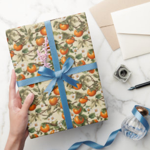 Persimmons Patroon Cadeaupapier