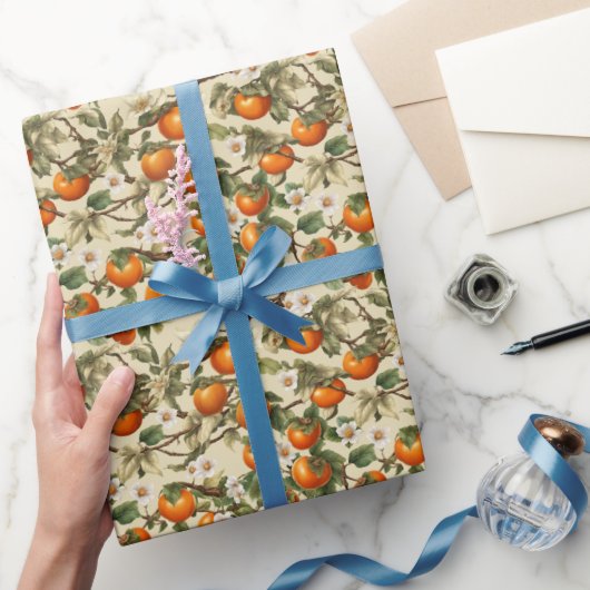 Persimmons Patroon Cadeaupapier (Geschenken)