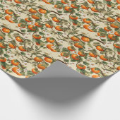 Persimmons Patroon Cadeaupapier (Hoek)
