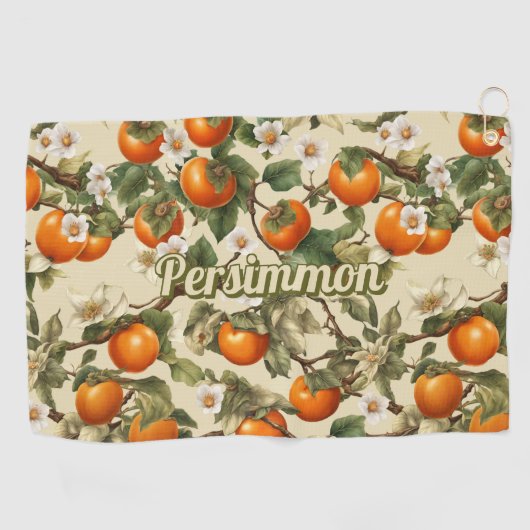 Persimmons Patroon Golfhanddoek (Horizontaal)