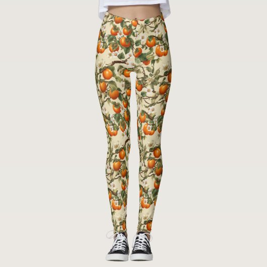 Persimmons Patroon Leggings (Voorkant)