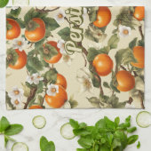 Persimmons Patroon Theedoek (Gevouwen)