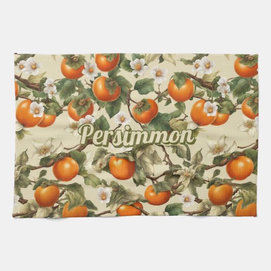 Persimmons Patroon Theedoek (Horizontaal)