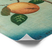 Persimons en White-Eyes 1880 Japans afdrukken Poster (Hoek)