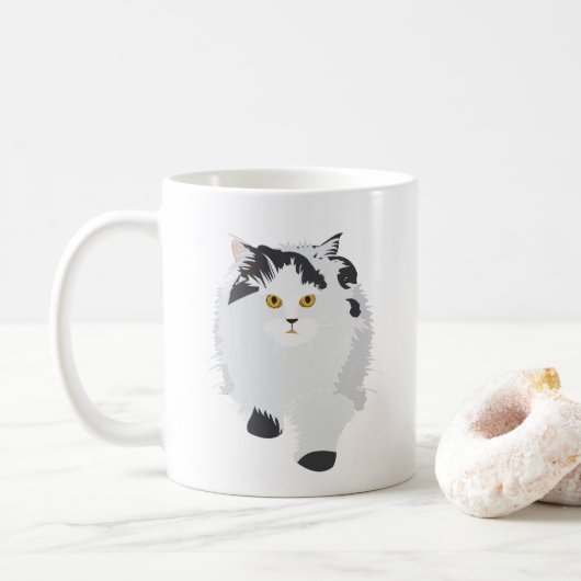 Persische Kat Kitten Koffiemok (Met donut)