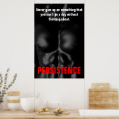 Persistence Bodybuilding Training Zwart & Wit Poster (Keuken)