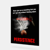 Persistentie Basketball Inspirerend Motivatie Acryl Bord (Hoek)