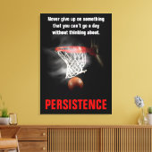 Persistentie Basketball Inspirerend Motivatie Canvas Afdruk (Insitu (Woonkamer))