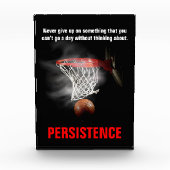 Persistentie Basketball Inspirerend Motivatie Fotoblokken (Voorkant)