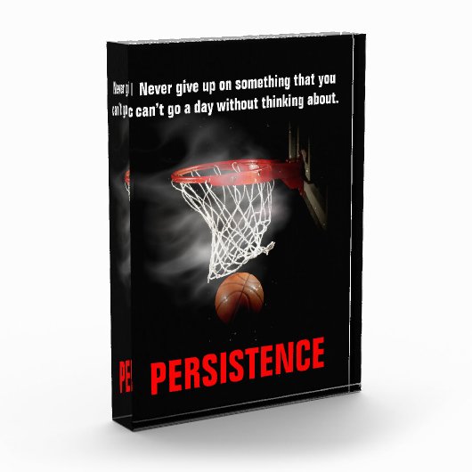 Persistentie Basketball Inspirerend Motivatie Fotoblokken (Links)