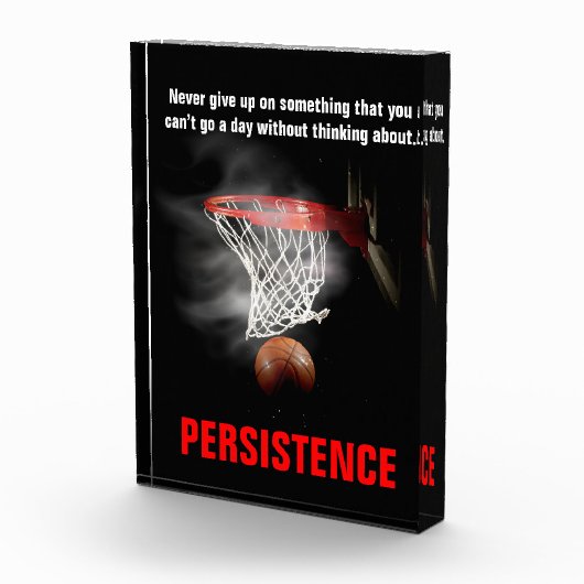 Persistentie Basketball Inspirerend Motivatie Fotoblokken (Rechts)